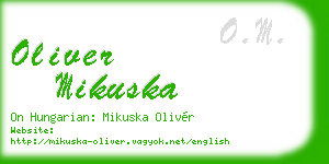 oliver mikuska business card